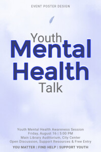 Abstract Calm Mental Health Poster in Pastel Tones template