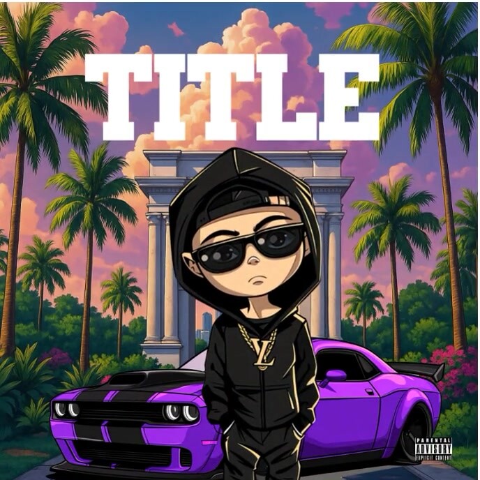 abstract Cartoon mixtape cover art Capa de álbum template