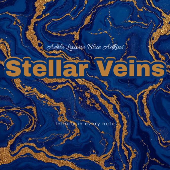 Abstract Celestial Marble Flow Texture Album Cover template