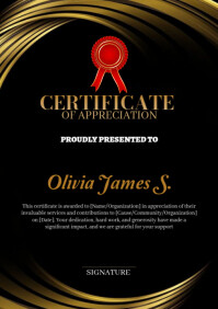 Abstract Certificate Of Appreciation Award  A4 template