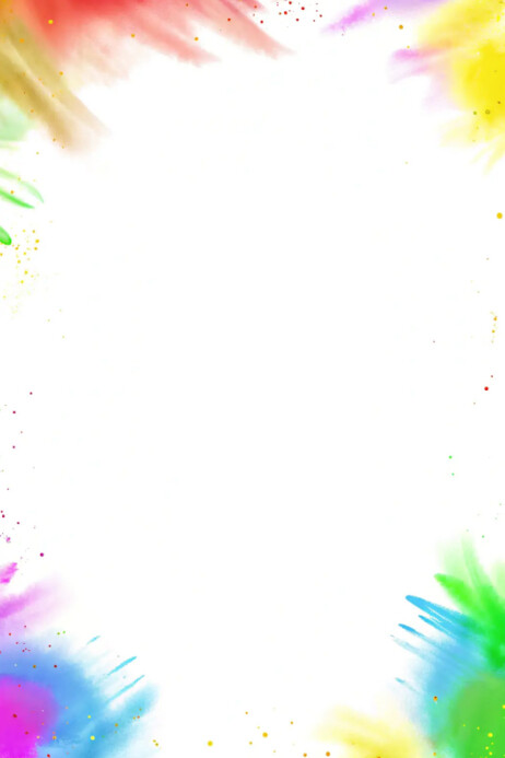 Color Splash Frameborder Abstract Color Splash Border Frame Poster Templat | PosterMyWall