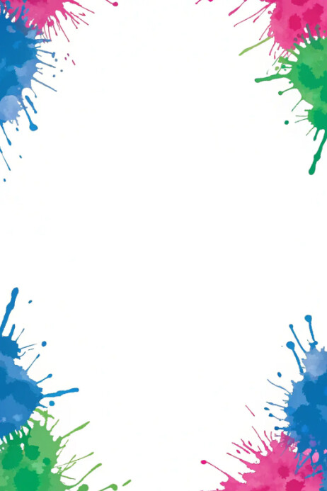 Abstract Color Splash Frame Poster template