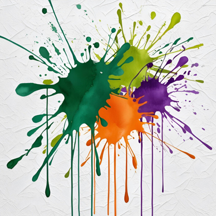 Abstract Color Splash Paint watercolor Background Instagram na Post template
