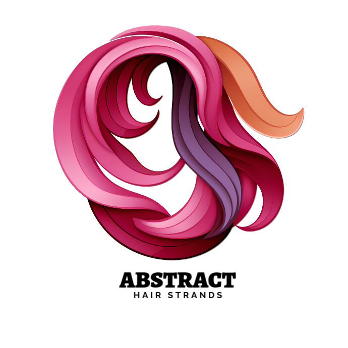 Strands Shape Copy of Abstract colorful hair strands shape | PosterMyWall