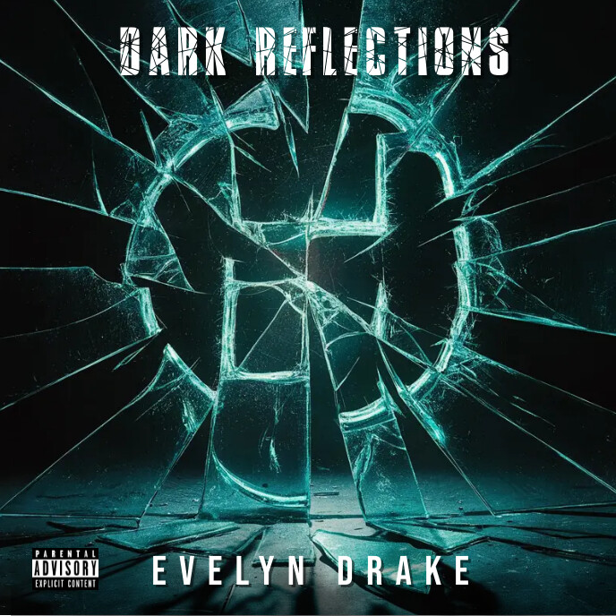 Copia de Abstract Dark Reflection Broken Glass Album | PosterMyWall