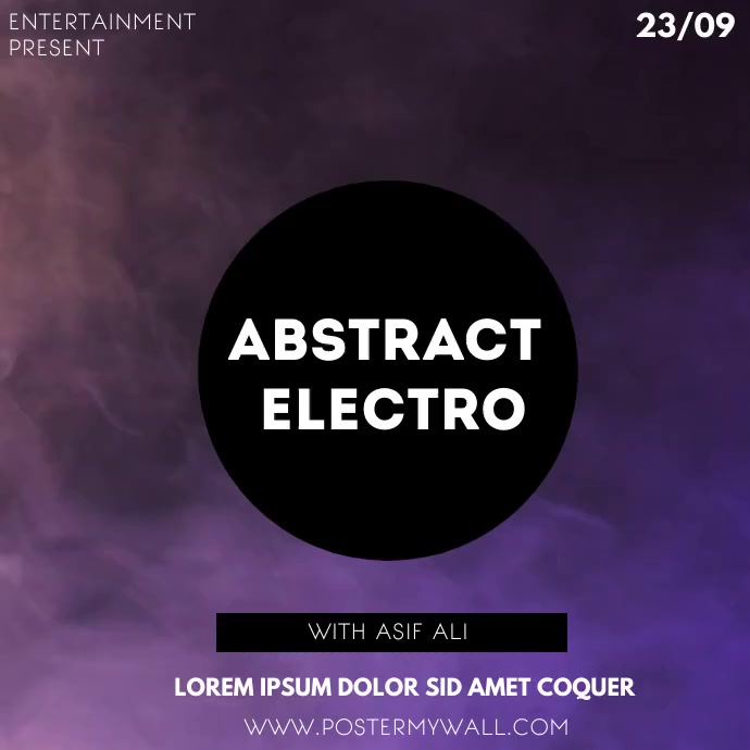 Abstract Electro Music Template | PosterMyWall
