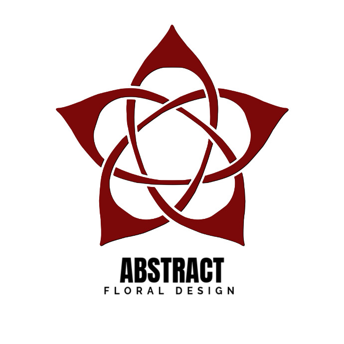 Abstract floral design logo template