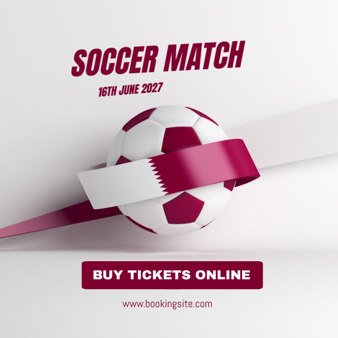 Match Advertisement Copy of Abstract Football Match Advertisement Instagr | PosterMyWall