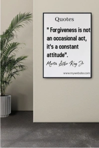 Abstract Forgiveness Quotes, Editable  Pinterest Graphic template