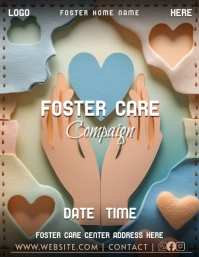 Abstract Foster Care Campaign Flyer (us Letter) template