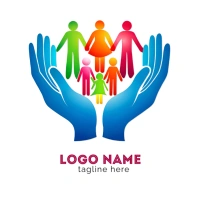 Abstract Foster Care Logo template