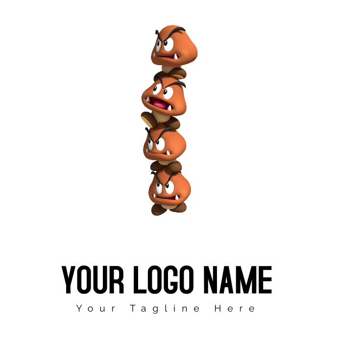 Abstract Four Mushroom Logo template