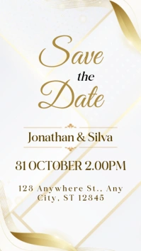 Abstract Golden Save The Date Instagram Story Instagram-Story template