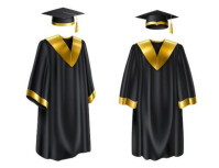 Abstract Graduation Gown And Cap Flyer (us Letter) template