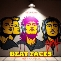 Abstract Graffiti Portrait Pulse Album Cover Template For Music Fans