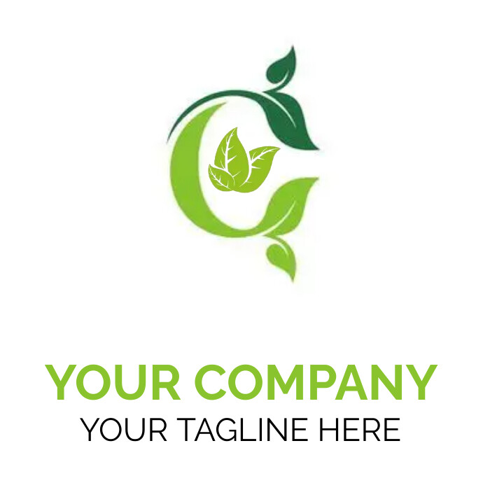 Abstract green leaf logo vector design- template