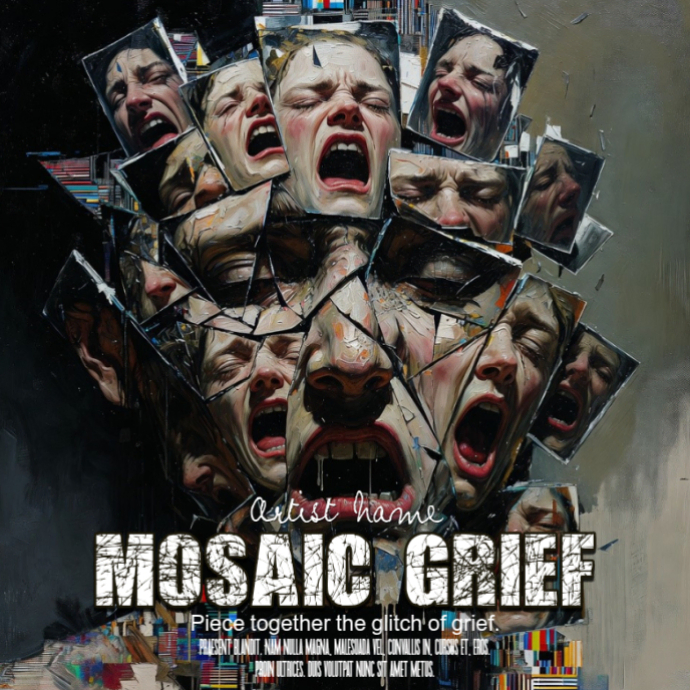 Copy of Abstract Grief Mosaic Album Cover Template for Darkwave ...