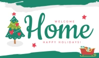 Abstract Holidays Welcome Home Card Tag Cartellino template