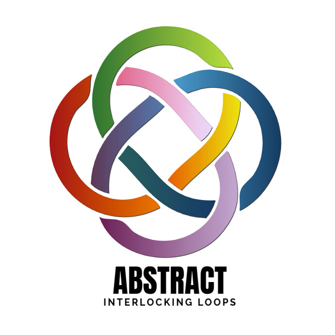 Abstract interlocking loops logo Templat | PosterMyWall