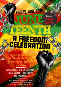 Abstract Juneteenth A5 template