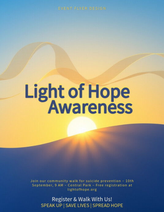 Copy of Abstract Light Of Hope Awareness Flyer Template – Soft Gradient ...