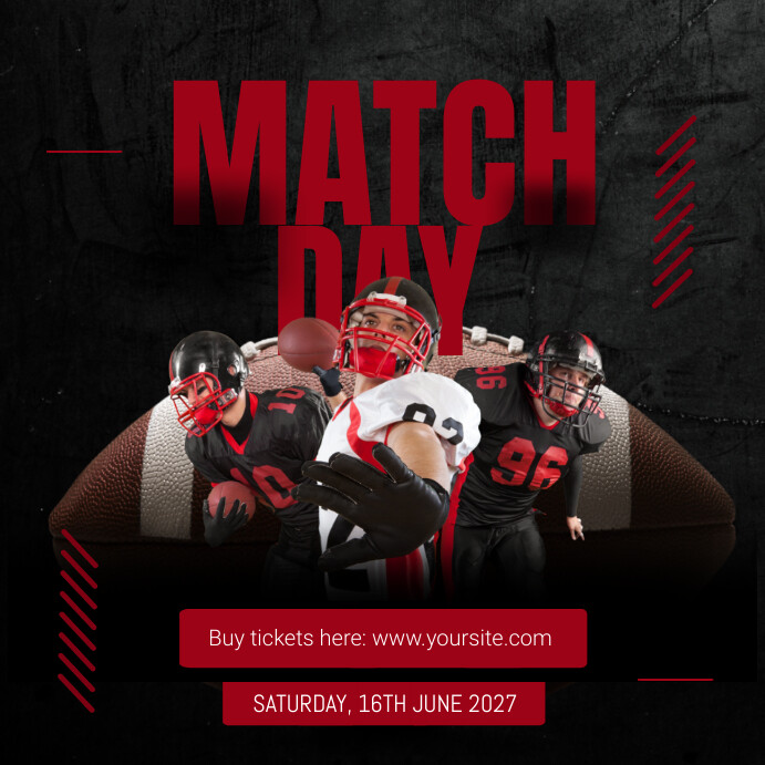 Matchday Programme Ad Example Abstract Match Day Advertisement Instagram Po Template | PosterMyWall