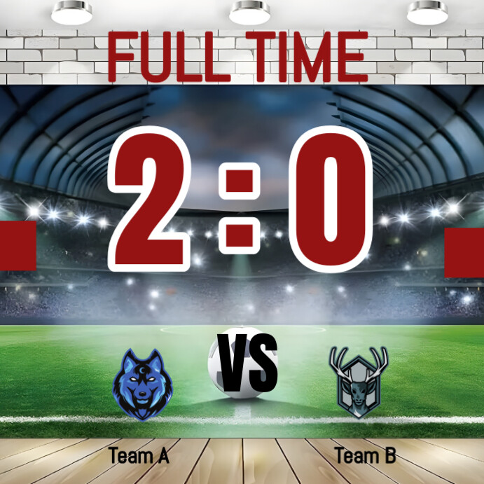 Score Graphics Posts Abstract Match Score Board Instagram Post Template | PosterMyWall