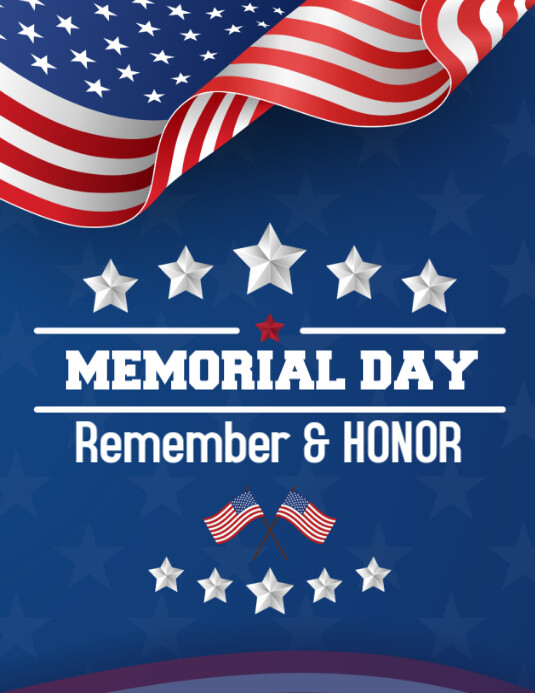 Copy of Abstract Memorial Day Flyer (us Letter) | PosterMyWall