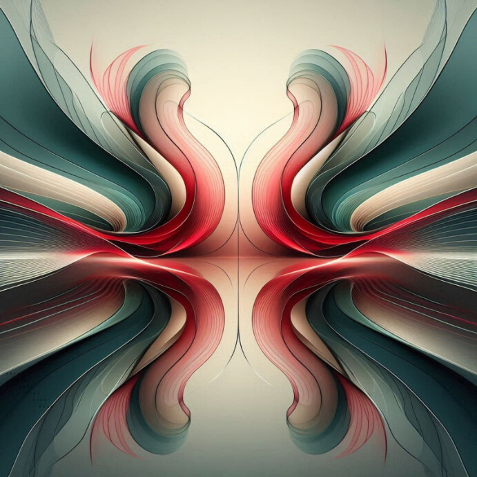 Copy of Abstract Mirrored Flow Instagram Post | PosterMyWall