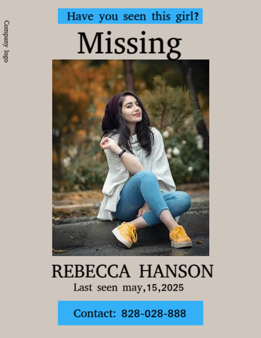 Abstract Missing Flyer (us Letter) Template | PosterMyWall