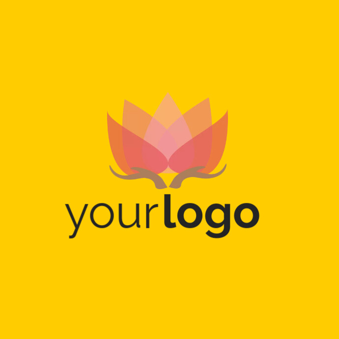 Abstract modern logo in yellow and black Logotipo template