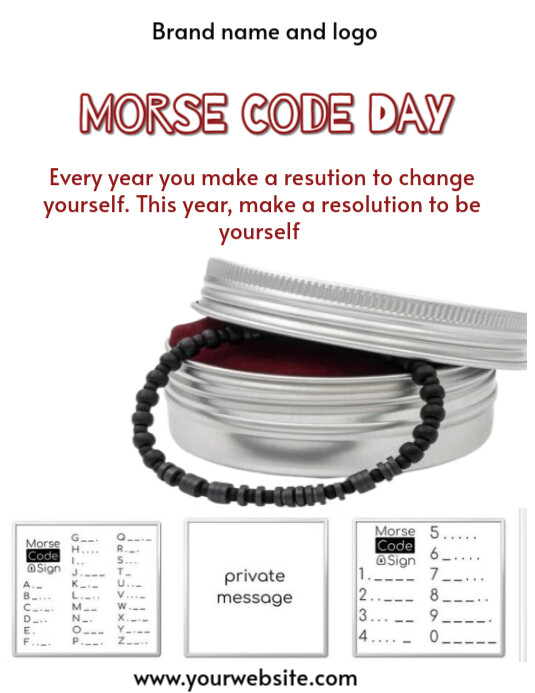 Copy of Abstract Morse Code Day Template Flyer (us Letter) | PosterMyWall