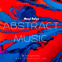 Abstract Blue Lights CD Cover Music Template | PosterMyWall
