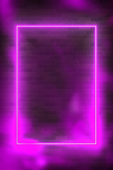 Abstract Neon Frame Poster template