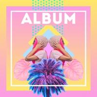 Abstract Neon Pop Plants Album art