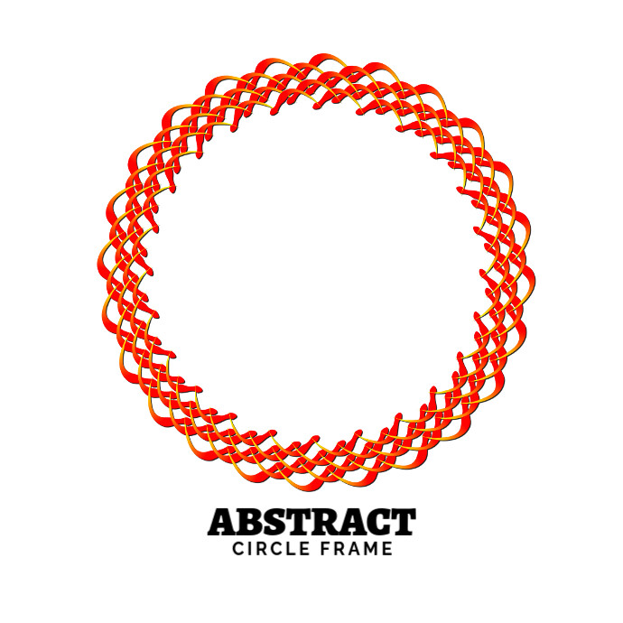 Abstract orange circle frame Logo template