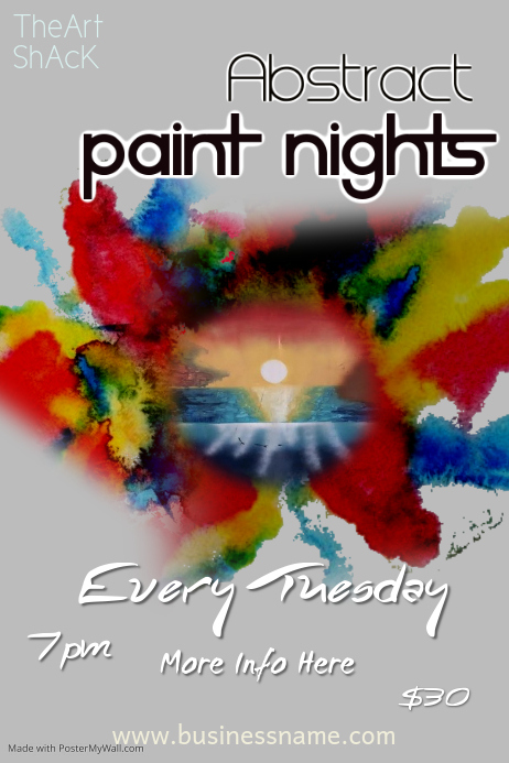 Copy of Abstract Paint Nights Poster Template | PosterMyWall