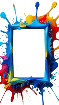 Abstract Paint Splash Art Frame  Instagram Story template