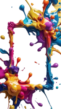 Abstract Paint Splash Frame  Instagram Story template