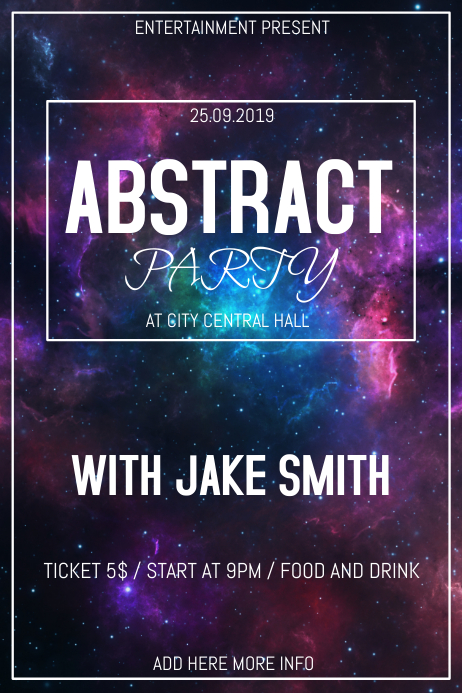 Abstract party flyer template | PosterMyWall