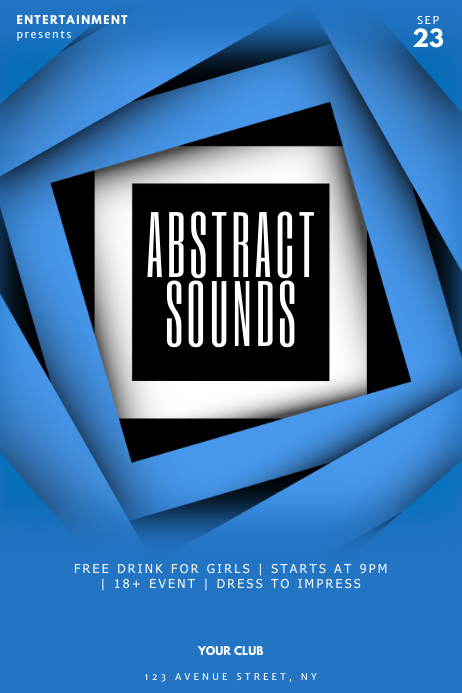 Abstract Party Flyer Template | PosterMyWall