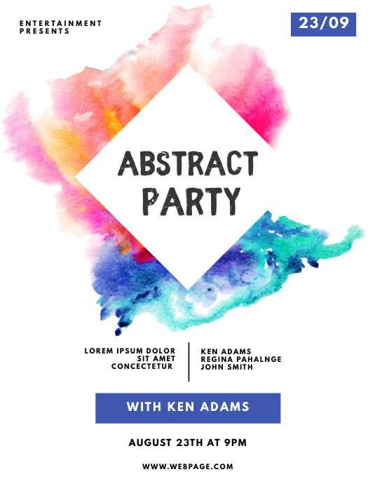 Abstract Party Flyer Template | PosterMyWall