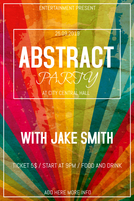 Abstract Party Flyer Template Postermywall