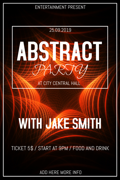 Copy of Abstract party flyer template | PosterMyWall