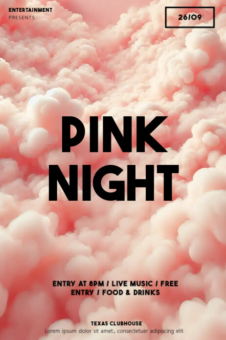 Abstract Pink Night Party Poster Template | PosterMyWall