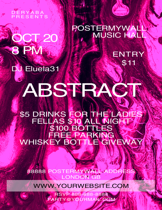 Abstract Pink Purple Flyer Template PosterMyWall