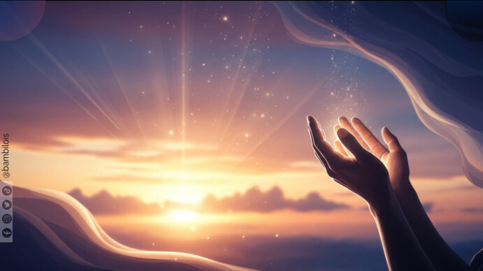 Abstract Spiritual Prayer  Digital Display (16:9) template