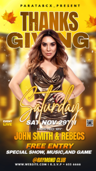 Thanksgiving Event เรื่องราวบน Instagram Template