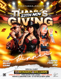 Thanksgiving Club Party Folder Template