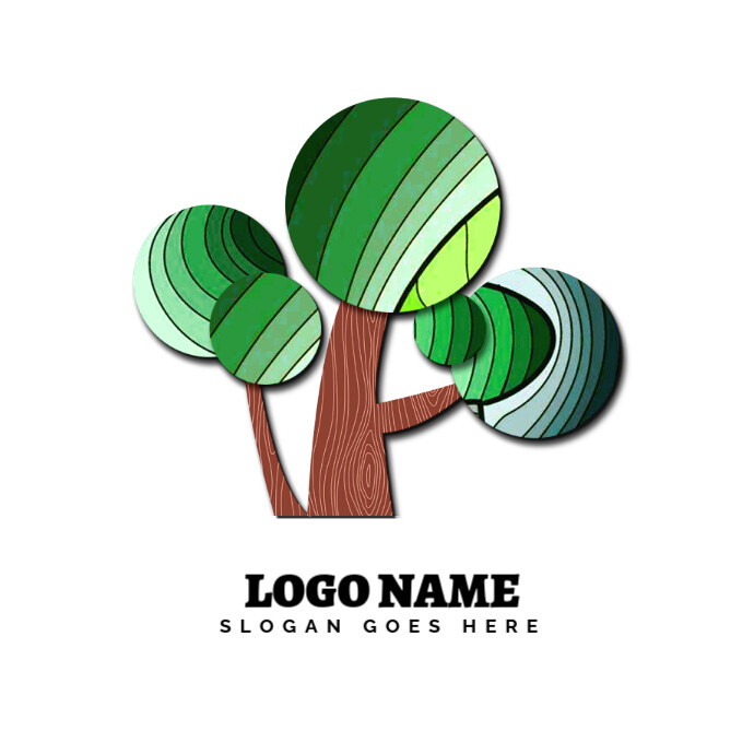 Abstract tree logo template